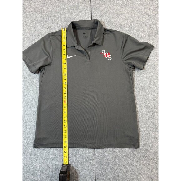 Nike Dri-Fit Polo Shirt Men's Medium Black 405 Logo Short Sleeve Golf Tennis - Picture 2 of 7
